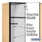 Salsbury Industries 1 Tier Designer Locker, 54"Wx76"Hx18"D, 3 Door, Maple 18-21368MAP - alternate 2